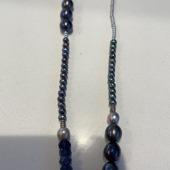 Sundance Catalog Gorgeous Iolite & Raven Freshwater Pearl & Sterling Nk-New - Picture 4 of 7